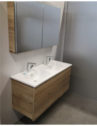 Spiegelschrank mit Doppelwaschtisch