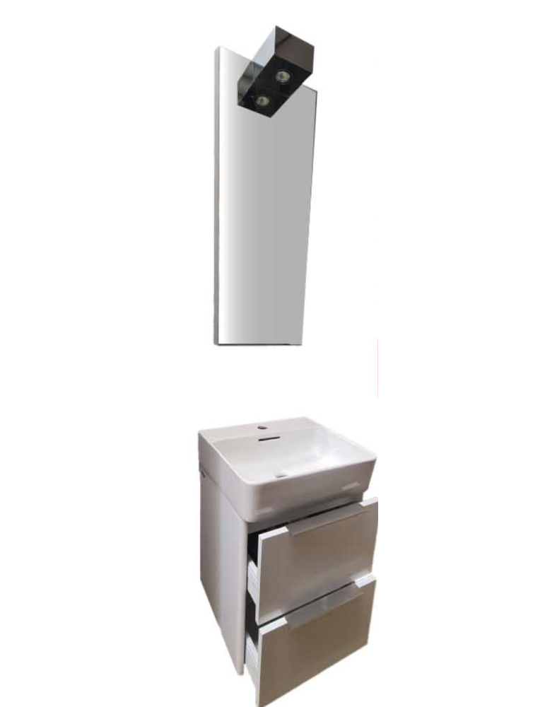 Handwaschtisch mit Lichtspiegel