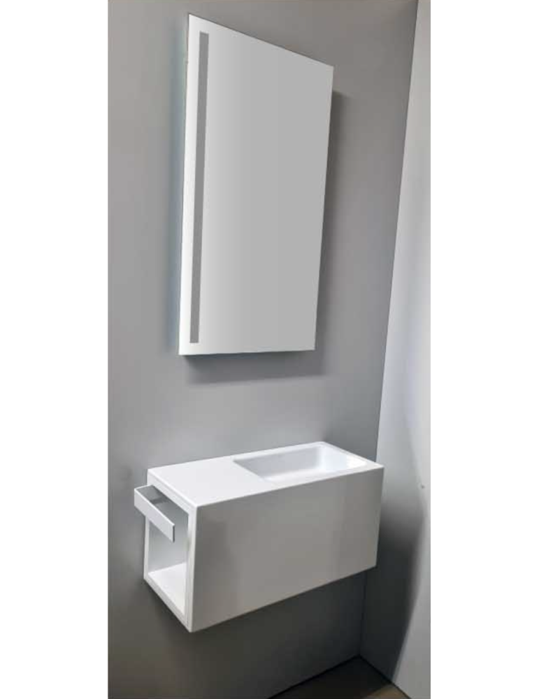 Handwaschbecken mit Lichtspiegel